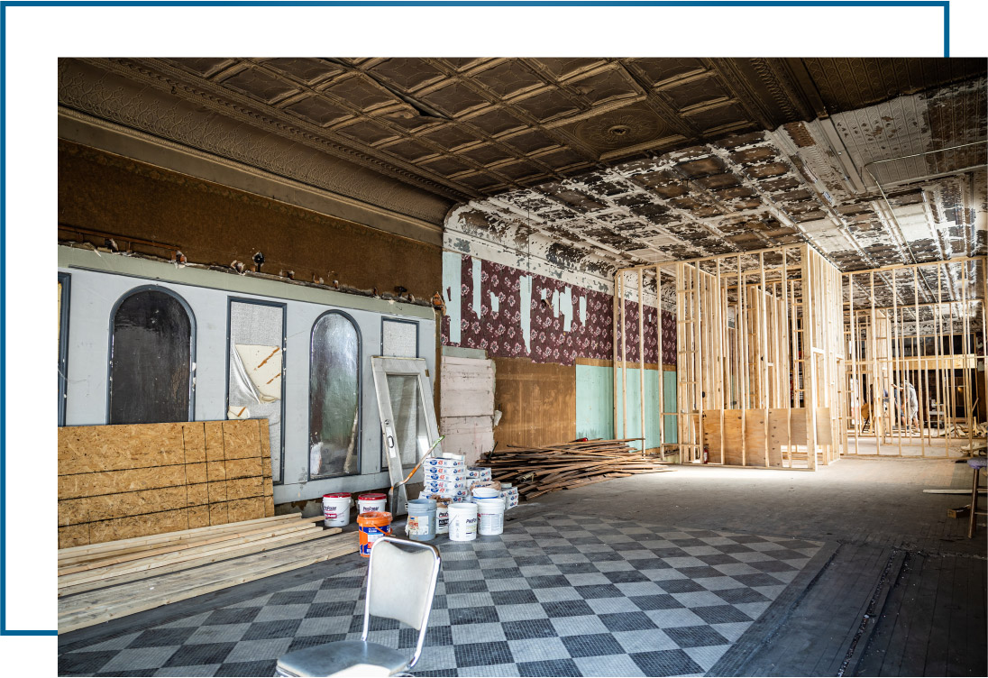 a "before" photo of a SHeP Construction site